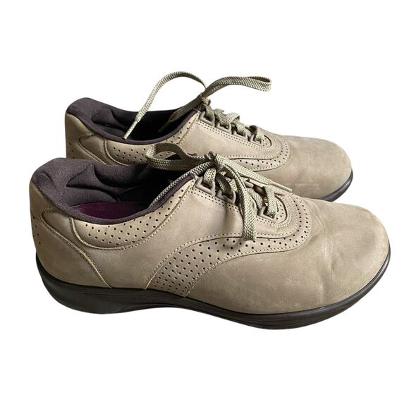 SAS Easy Walk Shoes Women 8.5 W Beige Lace Up Comfort Orthotic Footwork - Picture 1 of 10